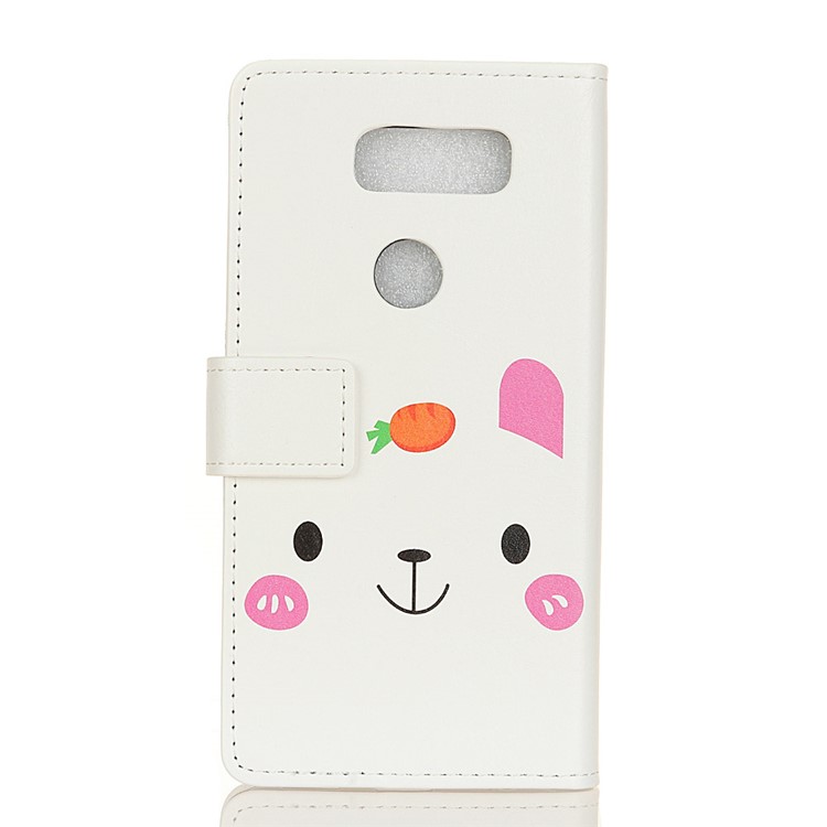Pattern Printing PU Leather Protection Mobile Phone Cover Shell for LG Q60 - Cute Animal-2