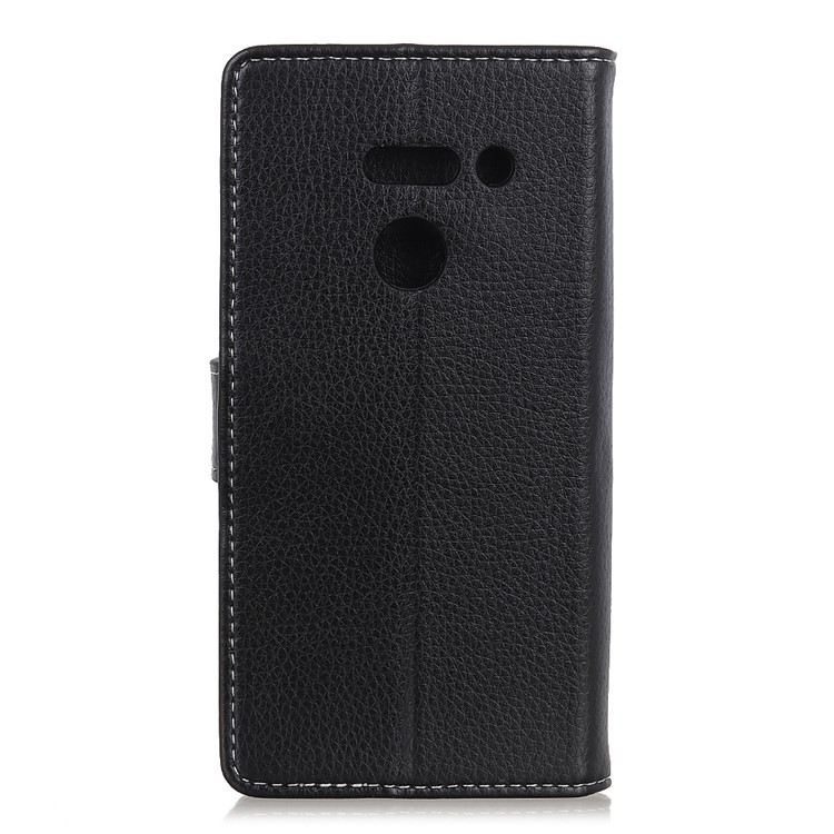 Litchi Skin Stand Wallet Leather Mobile Phone Case for LG G8s ThinQ - Black-2