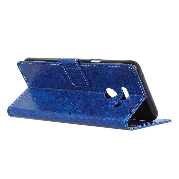 Retro Crazy Horse PU Leather Magnetic Wallet Case for LG G8s ThinQ - Blue-3