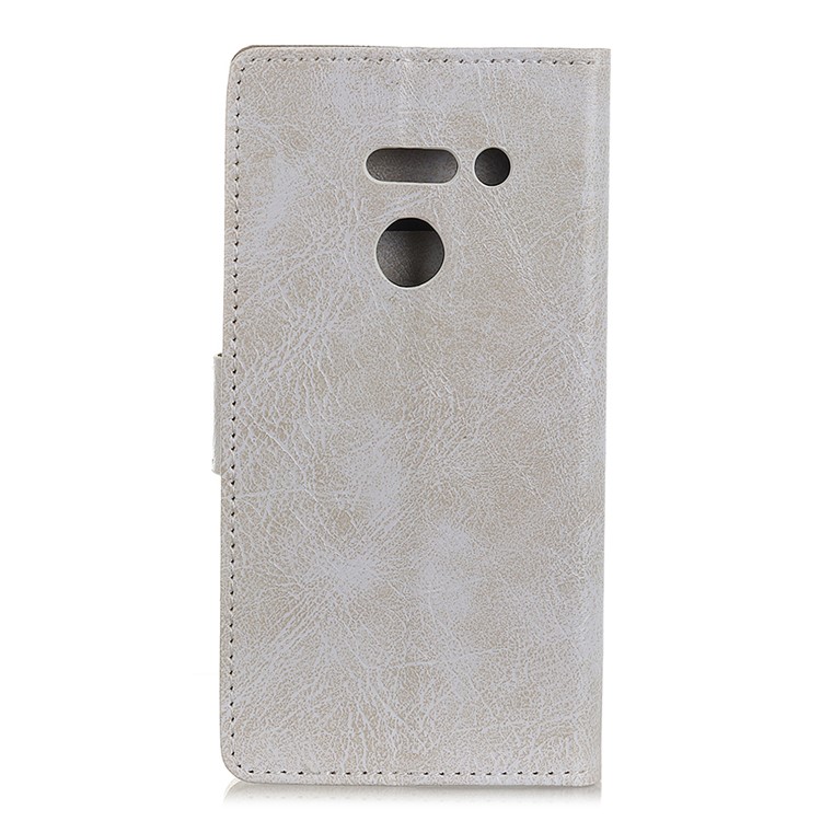Retro Crazy Horse PU Leather Magnetic Wallet Case for LG G8s ThinQ - White-2