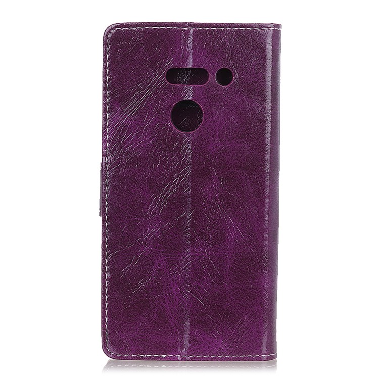 Retro Crazy Horse PU Leather Magnetic Wallet Case for LG G8s ThinQ - Purple-8
