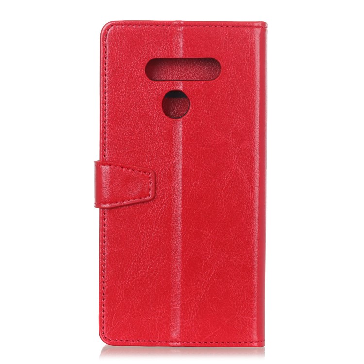 Crazy Horse Wallet Stand Leather Protective Case for LG Q60 - Red-10