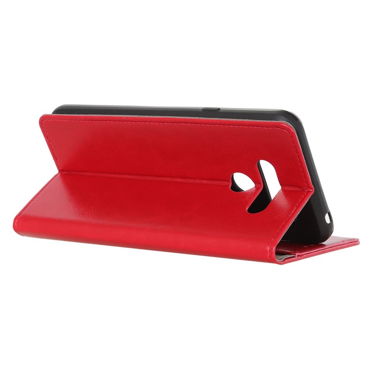 Crazy Horse Wallet Stand Leather Protective Case for LG Q60 - Red-11