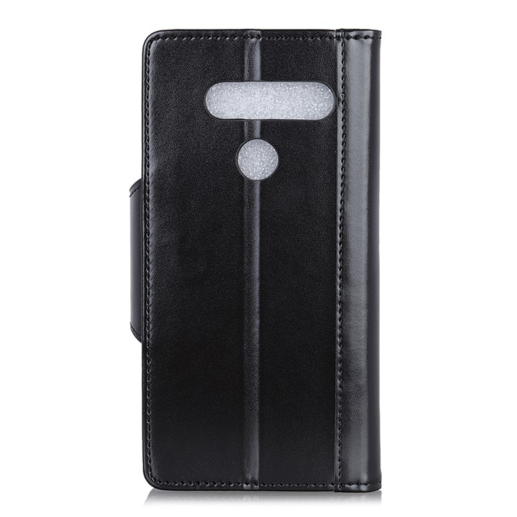 PU Leather Wallet Stand Protective Phone Cover for LG G8s ThinQ - Black-11