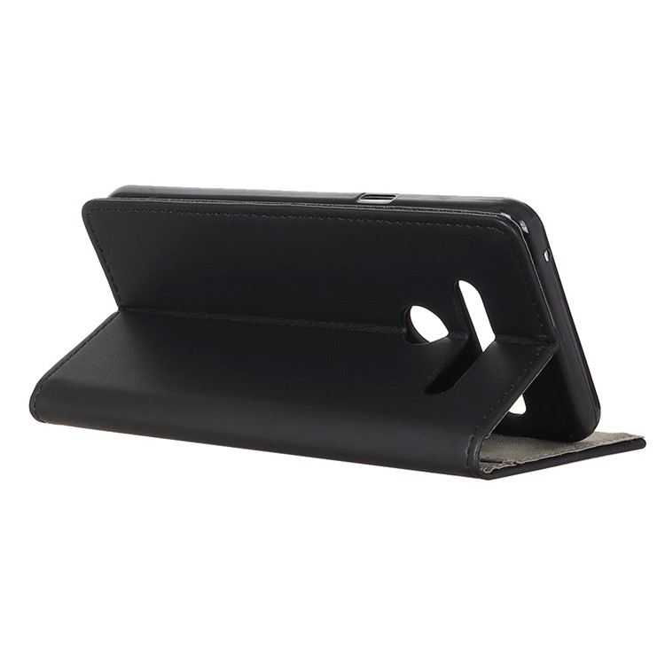 PU Leather Wallet Stand Case Accessory for LG G8s ThinQ - Black-5