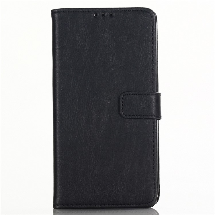 Crazy Horse Vintage Leather Wallet Phone Case with Stand for LG K40/K12 Plus - Black-2