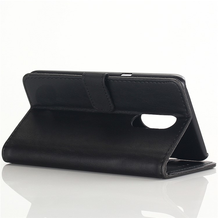 Crazy Horse Vintage Leather Wallet Phone Case with Stand for LG K40/K12 Plus - Black-5