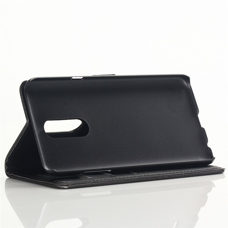 Crazy Horse Vintage Leather Wallet Phone Case with Stand for LG K40/K12 Plus - Black-6
