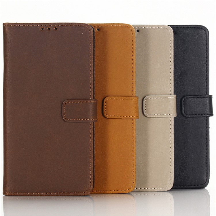 Crazy Horse Vintage Leather Wallet Phone Case with Stand for LG K40/K12 Plus - Black-7