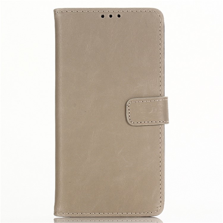 Crazy Horse Vintage Leather Wallet Phone Case with Stand for LG K40/K12 Plus - Grey-1