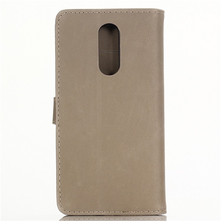 Crazy Horse Vintage Leather Wallet Phone Case with Stand for LG K40/K12 Plus - Grey-2