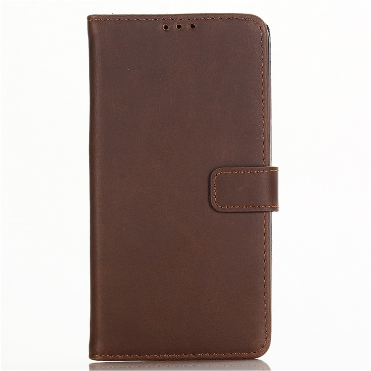 Crazy Horse Vintage Leather Wallet Phone Case with Stand for LG K40/K12 Plus - Coffee-1