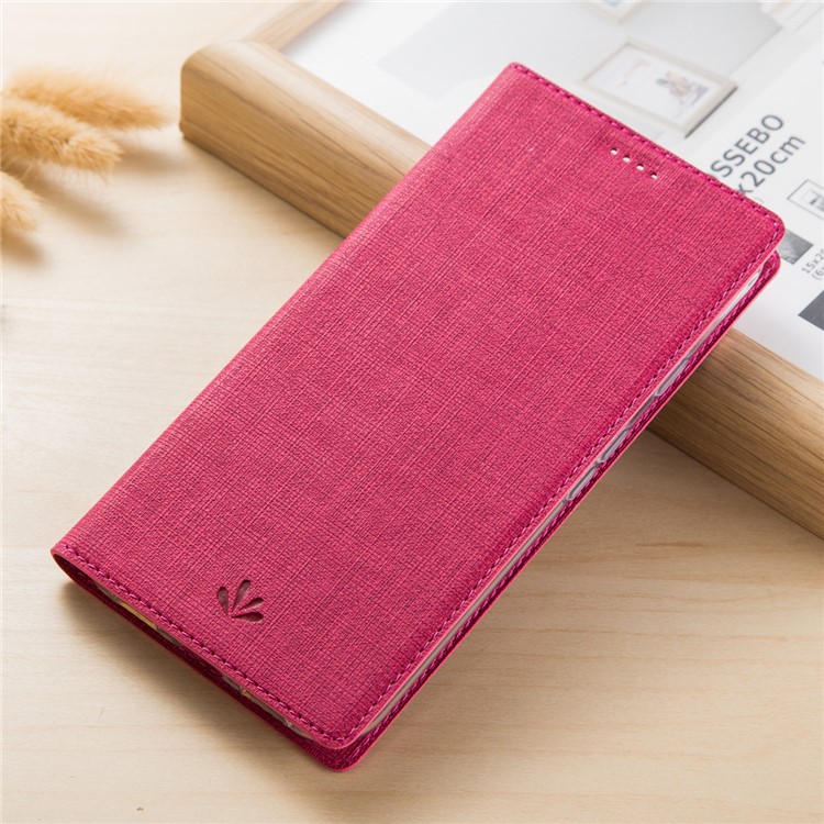 VILI DMX Cross Texture Stand Leather Card Holder Case for LG V50 ThinQ 5G - Rose-6