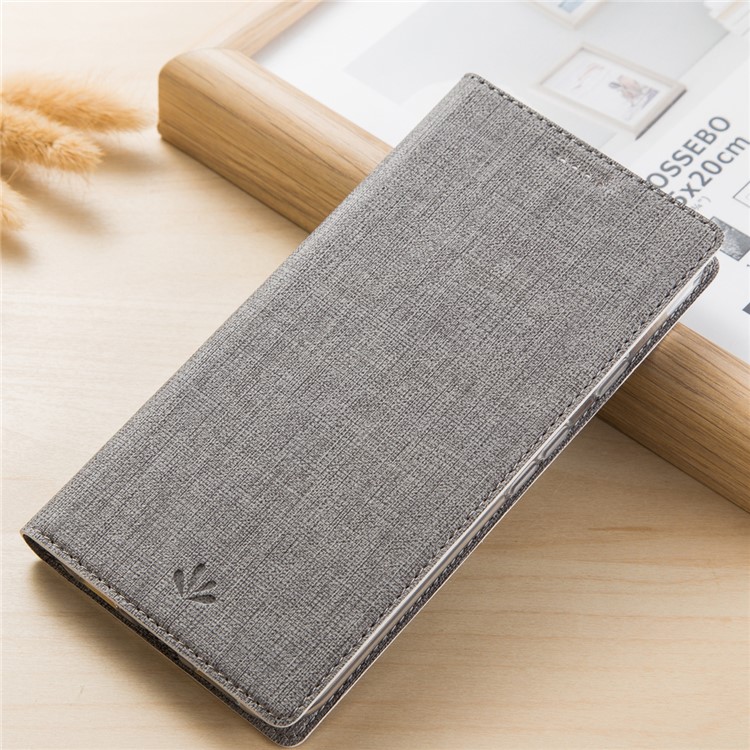 VILI DMX Cross Texture Stand Leather Card Holder Case for LG G8 ThinQ - Grey-17