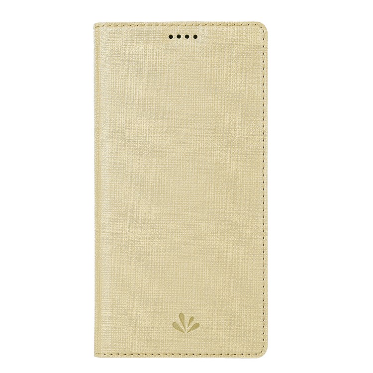 VILI DMX Funda De Soporte De Tarjeta De Cuero Con Textura Cruzada Para LG G8 Thinq - Oro-2