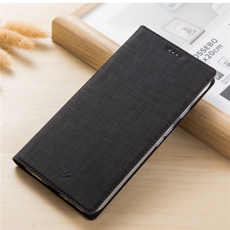 VILI DMX Cross Texture Stand Leather Card Holder Case for LG G8 ThinQ - Black-6