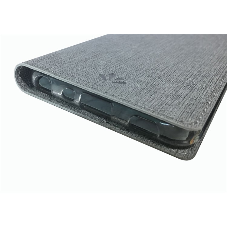 VILI DMX Cross Texture Stand Leather Card Holder Case for LG Q9 / G7 Fit - Grey-11