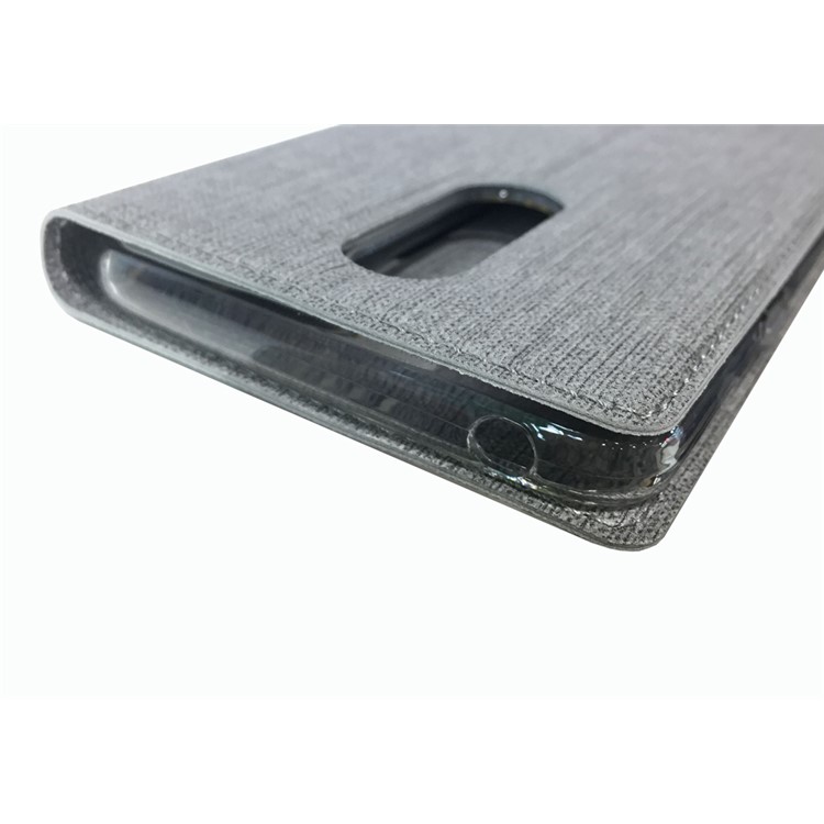 VILI DMX Cross Texture Stand Leather Card Holder Case for LG Q9 / G7 Fit - Grey-16