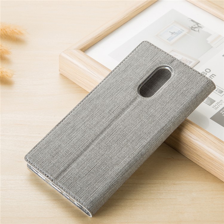 VILI DMX Cross Texture Stand Leather Card Holder Case for LG Q9 / G7 Fit - Grey-20