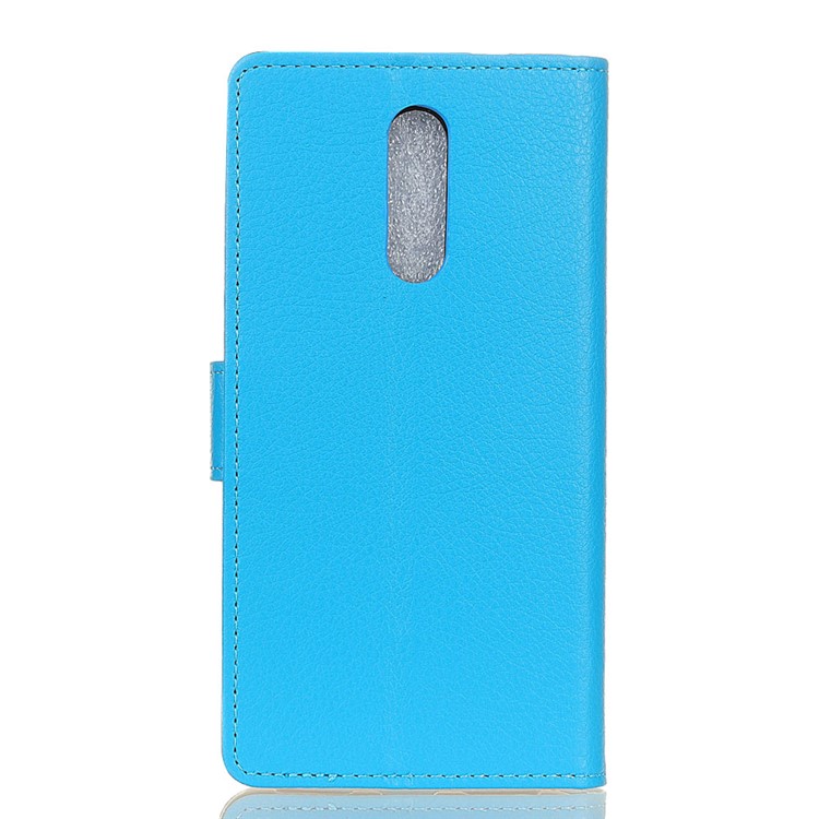 Litchi Skin Wallet Leather Stand Case for LG Stylo 5 - Blue-10