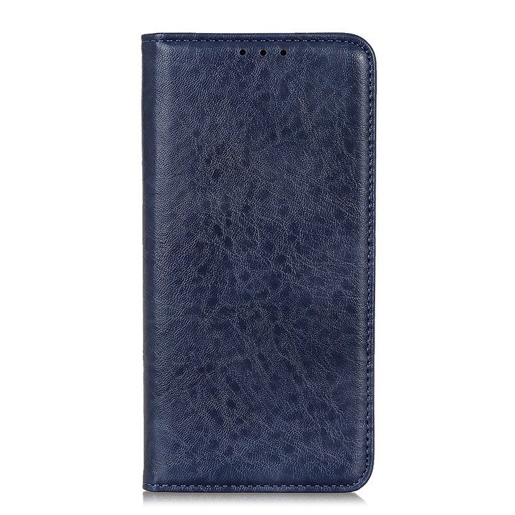 Auto-absorbed Crazy Horse Texture PU Leather Case for LG Q60 - Blue-2