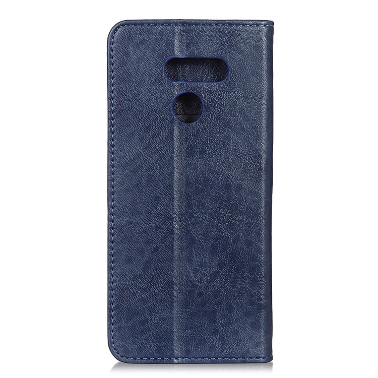 Auto-absorbed Crazy Horse Texture PU Leather Case for LG Q60 - Blue-3