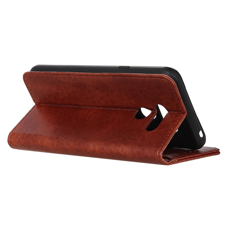 Auto-absorbed Crazy Horse Texture PU Leather Case for LG Q60 - Brown-6