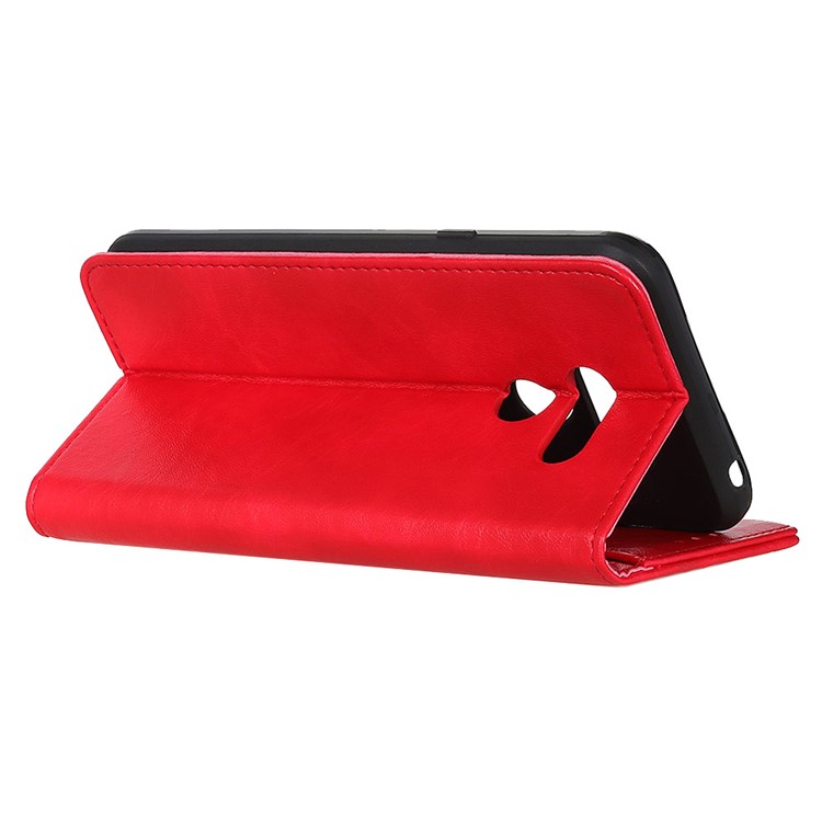 Auto-absorbed Crazy Horse Texture PU Leather Case for LG Q60 - Red-6