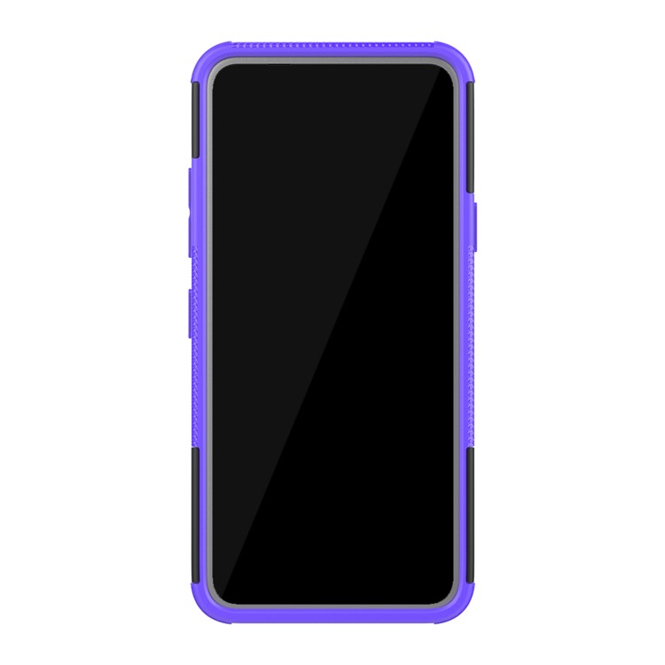 Cool Tyre PC + TPU Hybrid Cover with Kickstand for LG K40 / K12 Plus - Purple-4