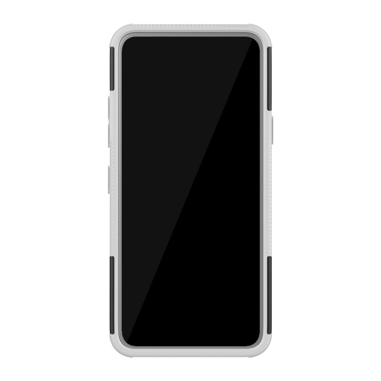 Cool Tyre PC + TPU Hybrid Cover with Kickstand for LG K40 / K12 Plus - White-3