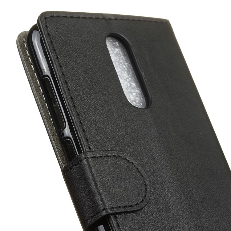 For LG Stylo 5 PU Leather Protective Cover with Wallet Stand - Black-4