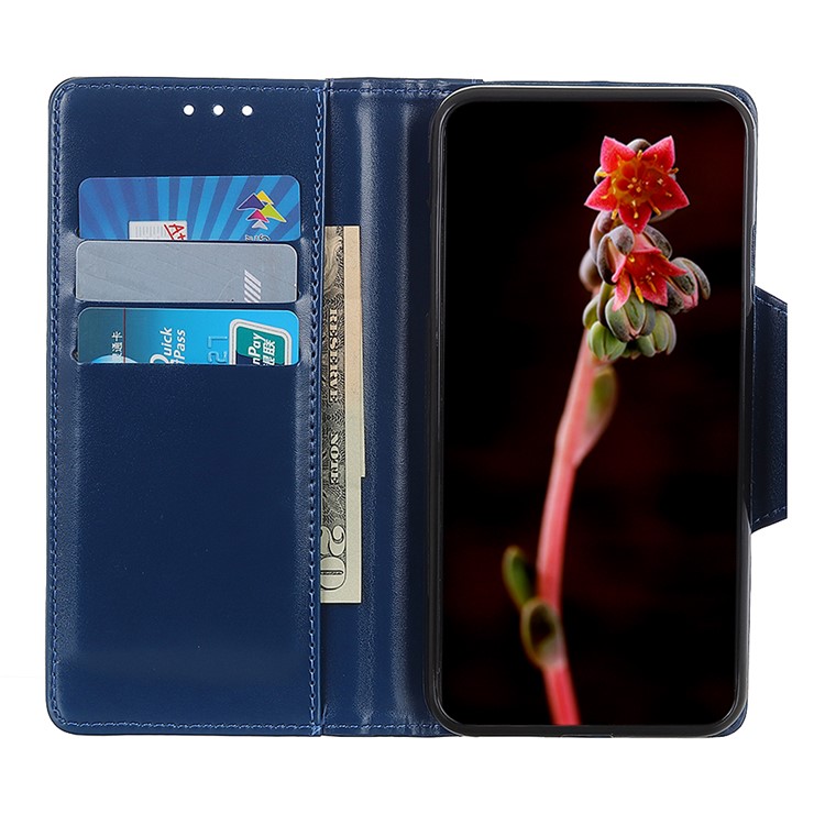 PU Leather Wallet Stand Mobile Phone Cover for LG Stylo 5 - Blue-6
