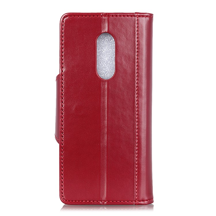 PU Leather Wallet Stand Mobile Phone Cover for LG Stylo 5 - Red-10