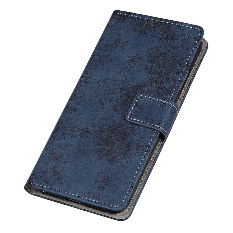 Vintage Style PU Leather Wallet Stand Protection Case for LG Stylo 5 - Blue-5