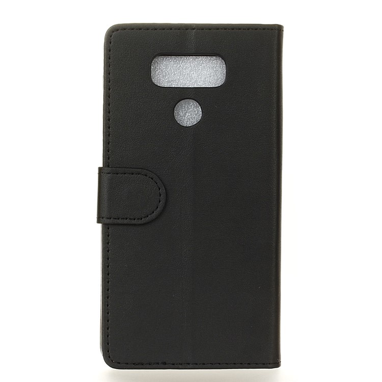 For LG Q60 PU Leather Protective Cover with Wallet Stand - Black-7