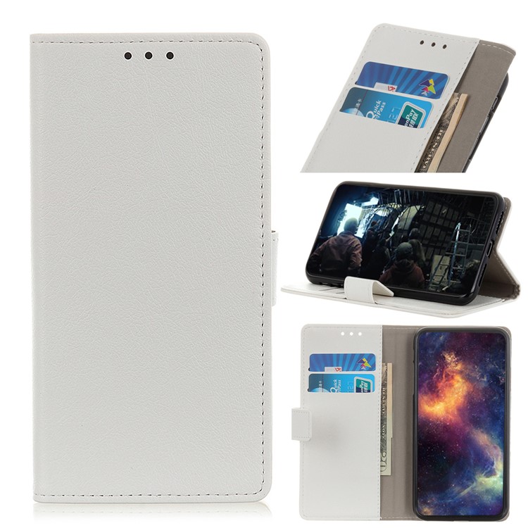 Wallet Leather Stand Case for LG Stylo 5 - White-1