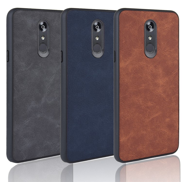 PU Leather Coated TPU + PC Back Phone Casing for LG Stylo 5 - Brown-7