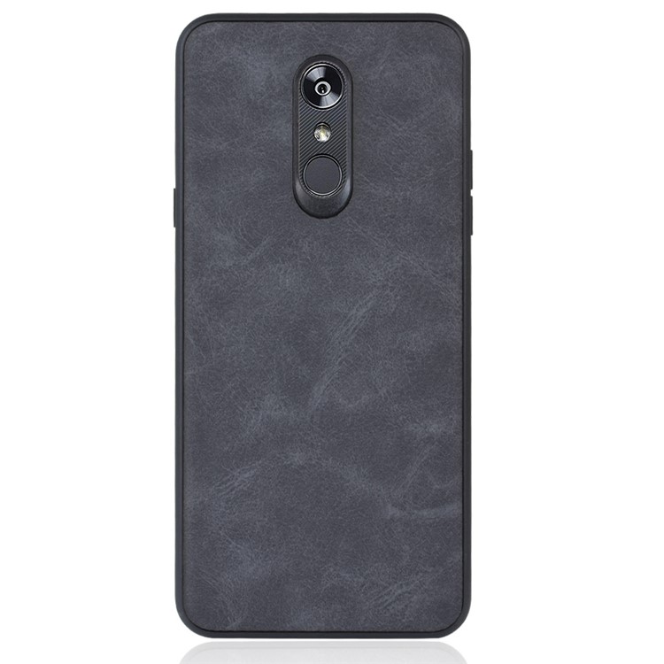 PU Leather Coated TPU + PC Back Phone Casing for LG Stylo 5 - Dark Grey-2