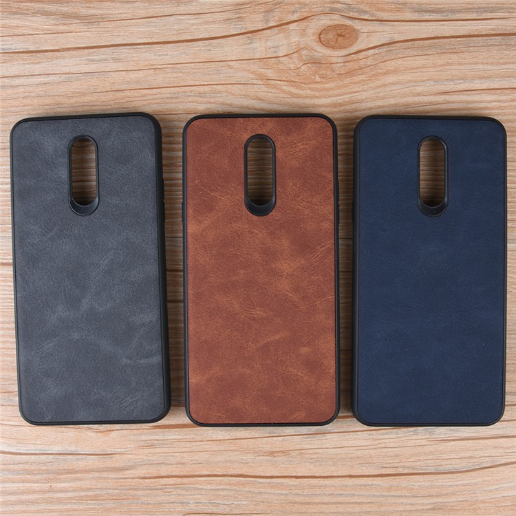 PU Leather Coated TPU + PC Back Phone Casing for LG Stylo 5 - Dark Grey-4