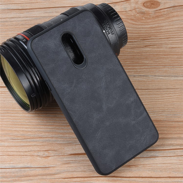 PU Leather Coated TPU + PC Back Phone Casing for LG Stylo 5 - Dark Grey-5