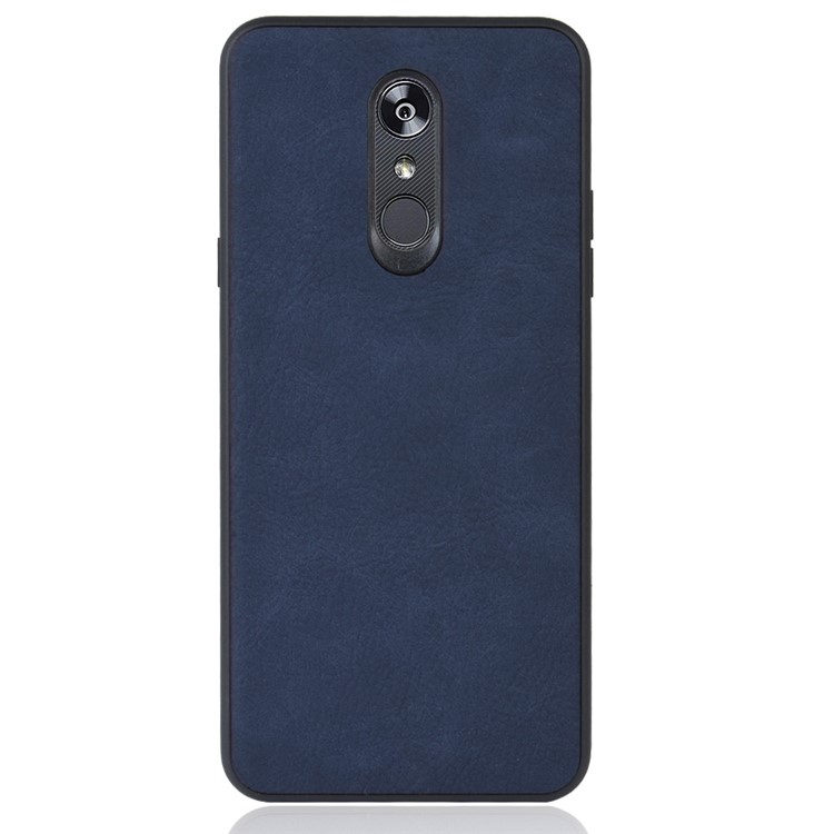 PU Leather Coated TPU + PC Back Phone Casing for LG Stylo 5 - Dark Blue-2