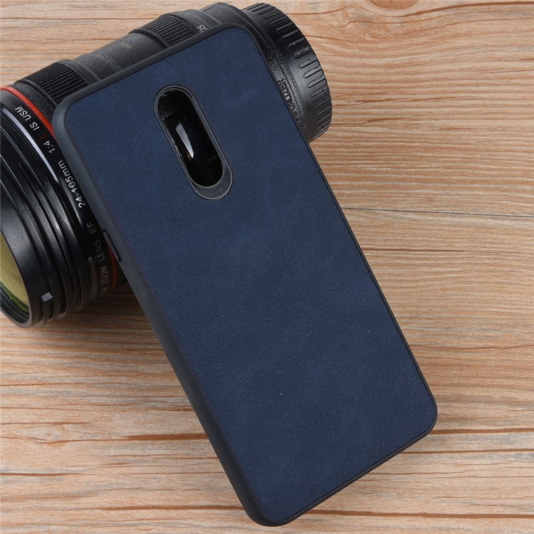 PU Leather Coated TPU + PC Back Phone Casing for LG Stylo 5 - Dark Blue-5
