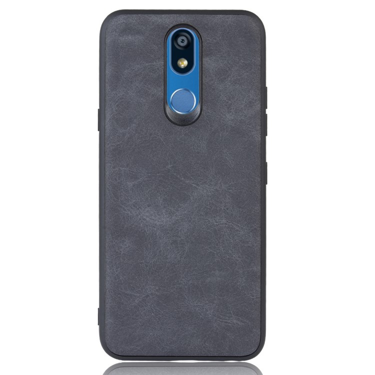 PU Leather Coated TPU + PC Back Phone Case for LG K40/K12+/K12 Plus - Dark Grey-2