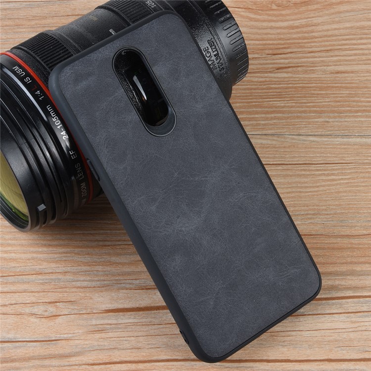 PU Leather Coated TPU + PC Back Phone Case for LG K40/K12+/K12 Plus - Dark Grey-5