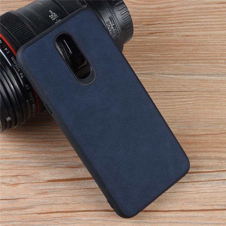 PU Leather Coated TPU + PC Back Phone Case for LG K40/K12+/K12 Plus - Dark Blue-4