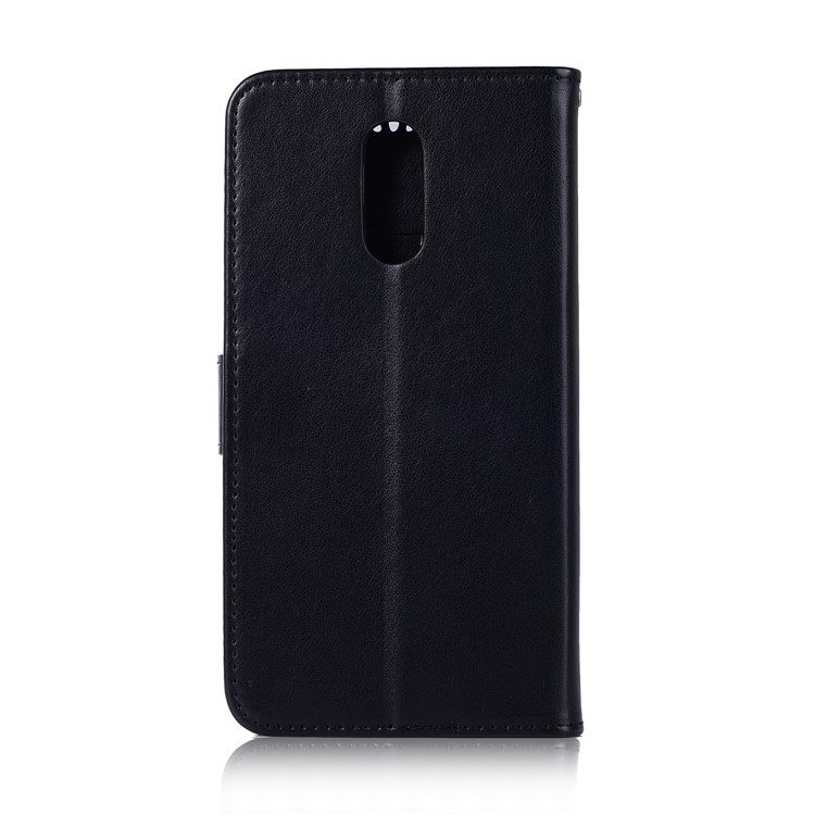 Imprint Dream Catcher Owl Leather Wallet Stand Cover for LG Stylo 5 - Black-3