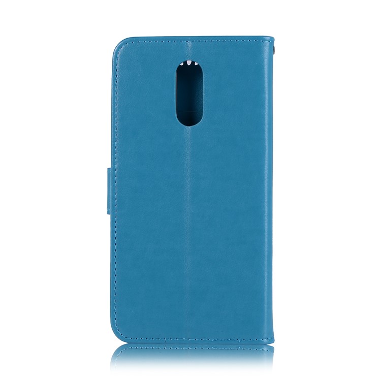 Imprint Dream Catcher Owl Leather Wallet Stand Cover for LG Stylo 5 - Blue-3