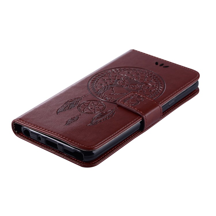 Housse De Support De Portefeuille En Cuir De Hibou En Cuir Dream Catcher Pour LG Stylo 5 - Marron-7