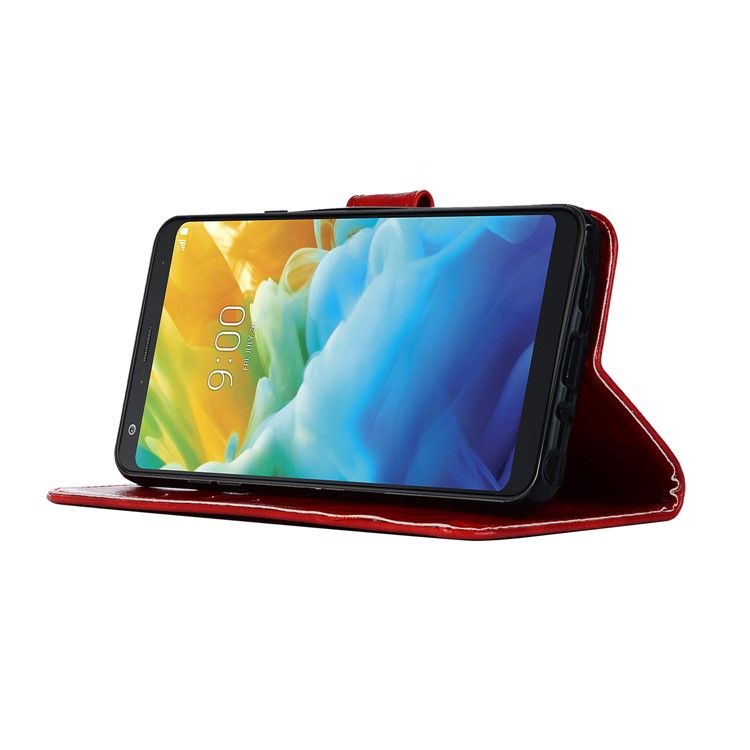 Etui Portefeuille Haut De Gamme En Cuir Vintage Pour LG Stylo 5 - Rouge-5
