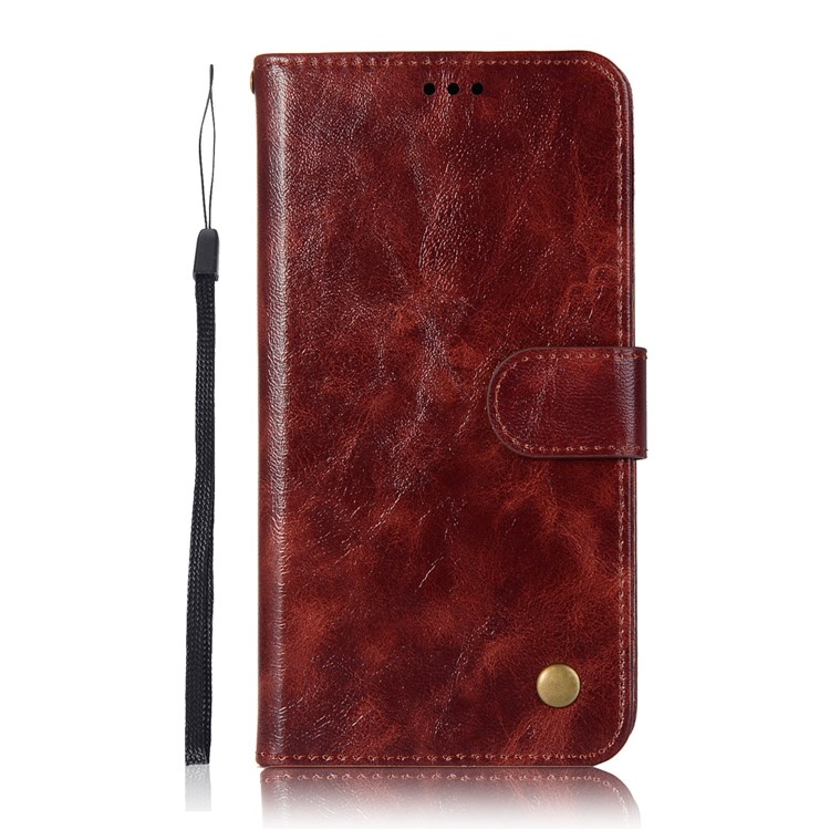 Etui Portefeuille Haut De Gamme En Cuir Vintage Pour LG Stylo 5 - Vin Rouge-2